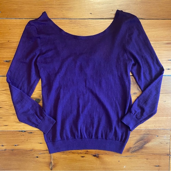 Sandro Cashmere Blend Sweater with Low-Cut Back - Picture 1 of 11